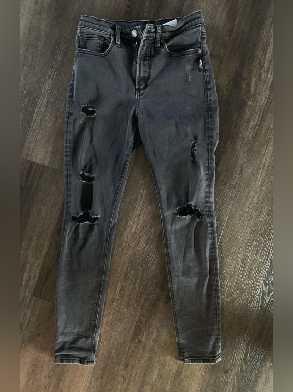 Silver Jeans Women's Distressed Black Skinny Jeans